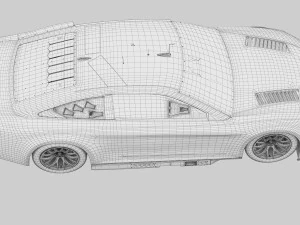 Ford-Mustang Nascar 2024 Template 3D Model