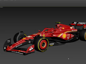F1 Ferrari SF24 2024 3D Model