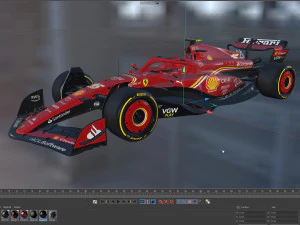F1 Ferrari SF24 2024 3D Model