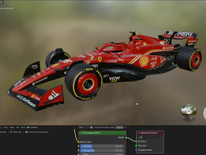 F1 Ferrari SF24 2024 3D Model
