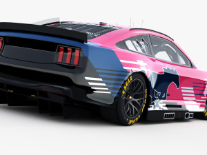 Nascar Mustang 2024 Template 3D Model