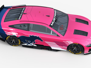 Nascar Mustang 2024 Template 3D Model