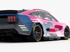 Nascar Mustang 2024 Template 3D Model