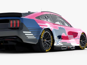 Nascar Mustang 2024 Template 3D Model