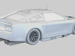 Nascar Mustang 2024 Template 3D Model