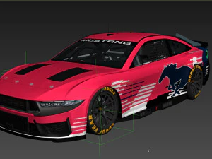 Nascar Mustang 2024 Template 3D Model