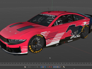 Nascar Mustang 2024 Template 3D Model