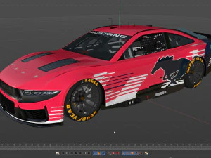 Nascar Mustang 2024 Template 3D Model