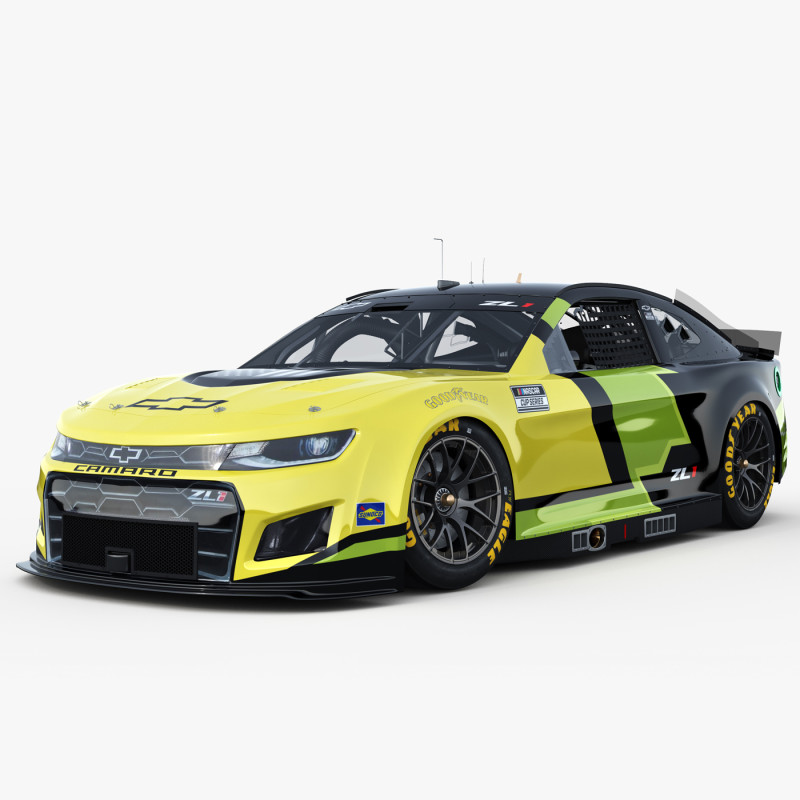 Chevrolet Camaro Nascar NextGen 2024 Template 3D Model .c4d .max .obj .3ds .fbx .stl .blend 