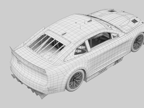 Chevrolet Camaro Nascar NextGen 2024 Template 3D Model