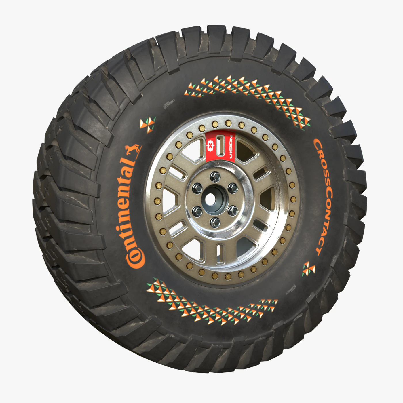 Tire Continental off road Extreme E 3D Model .c4d .max .obj .3ds .fbx .stl .blend
