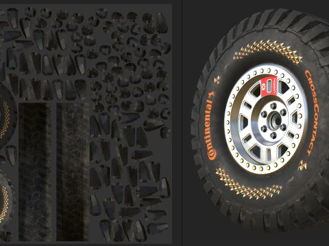 Tire Continental off road Extreme E 3D Model