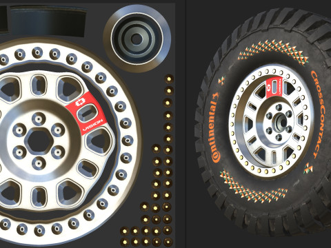 Tire Continental off road Extreme E Modello 3D