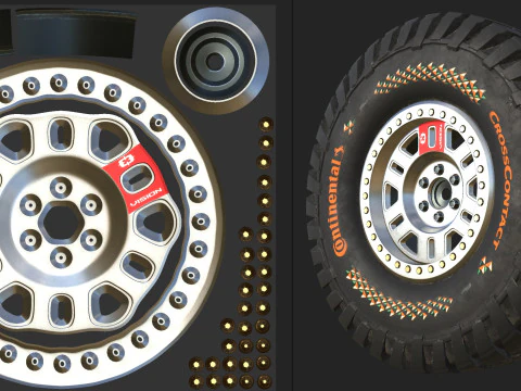 Tire Continental off road Extreme E 3D Model