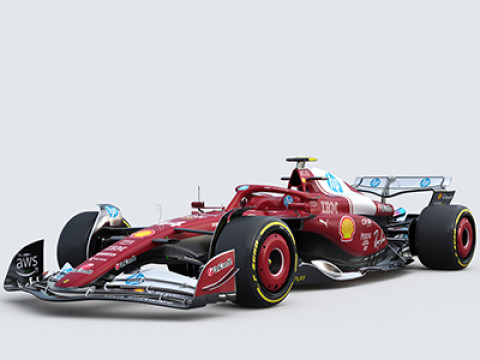 F1 Ferrari SF25 season 2025 3D Model
