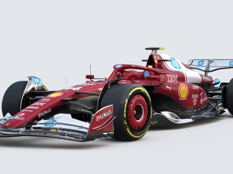 F1 Ferrari SF25 season 2025 3D Модель