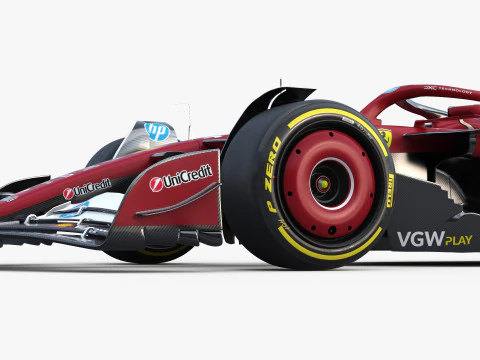 F1 Ferrari SF25 saison 2025 Modèle 3D