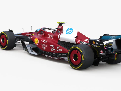 F1 Ferrari SF25 saison 2025 Modèle 3D