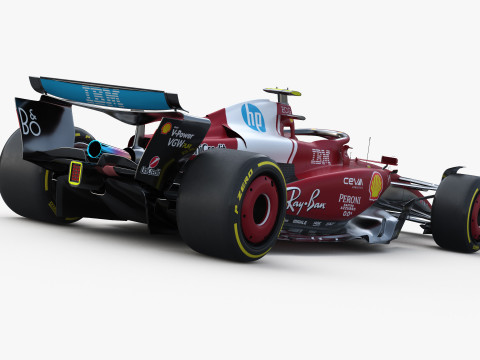 F1 Ferrari SF25 season 2025 3D Модель