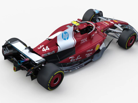 F1 Ferrari SF25 saison 2025 Modèle 3D