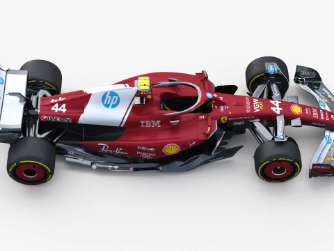 F1 Ferrari SF25 saison 2025 Modèle 3D