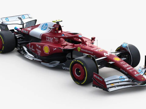 F1 Ferrari SF25 saison 2025 Modèle 3D