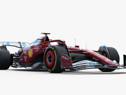 F1 Ferrari SF25 season 2025 3D Модель