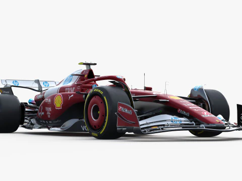 F1 Ferrari SF25 saison 2025 Modèle 3D