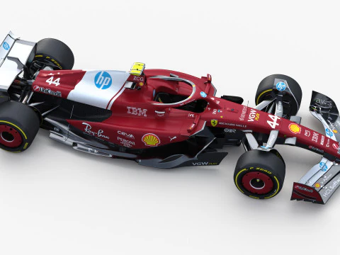 F1 Ferrari SF25 saison 2025 Modèle 3D