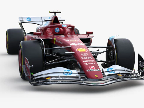 F1 Ferrari SF25 saison 2025 Modèle 3D