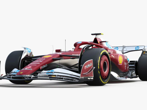 F1 Ferrari SF25 saison 2025 Modèle 3D