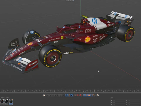F1 Ferrari SF25 saison 2025 Modèle 3D