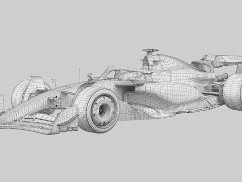F1 Ferrari SF25 saison 2025 Modèle 3D