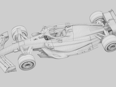 F1 Ferrari SF25 season 2025 3D Модель