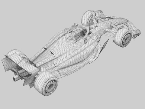 F1 Ferrari SF25 season 2025 3D Модель