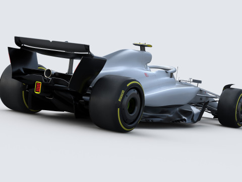 F1 Generic Car 2025 Template 3D Model