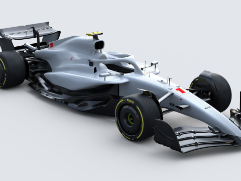 F1 Generic Car 2025 Template 3D Model
