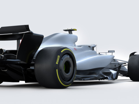 F1 Generic Car 2025 Template 3D Model