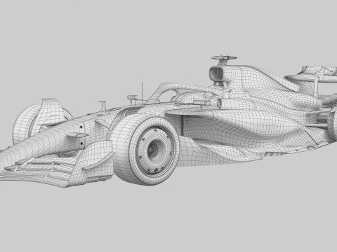 F1 Generic Car 2025 Template 3D Model