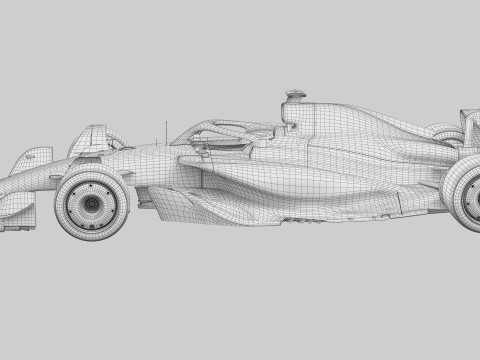 F1 Generic Car 2025 Template 3D Model