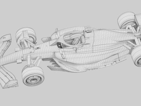 F1 Generic Car 2025 Template 3D Model