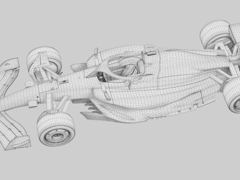F1 Generic Car 2025 Template 3D Model