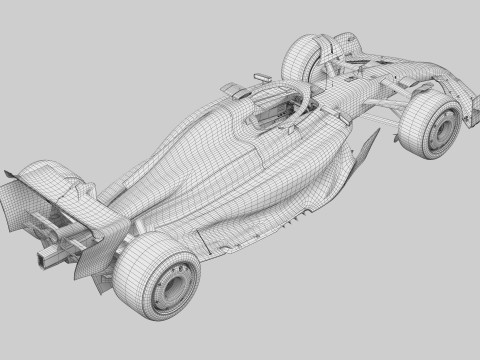 F1 Generic Car 2025 Template 3D Model