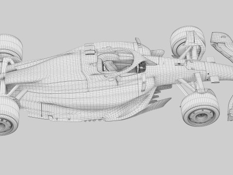 F1 Generic Car 2025 Template 3D Model