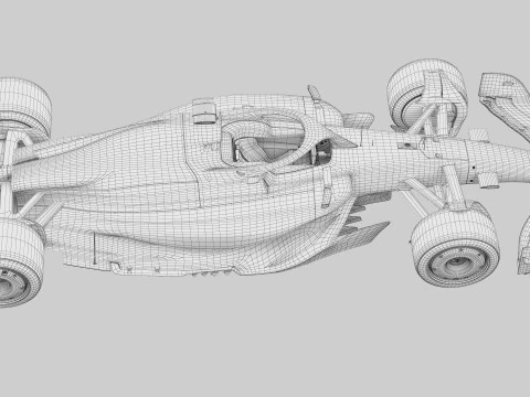 F1 Generic Car 2025 Template 3D Model