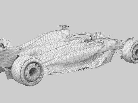 F1 Generic Car 2025 Template 3D Model
