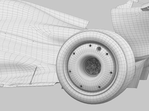 F1 Generic Car 2025 Template 3D Model