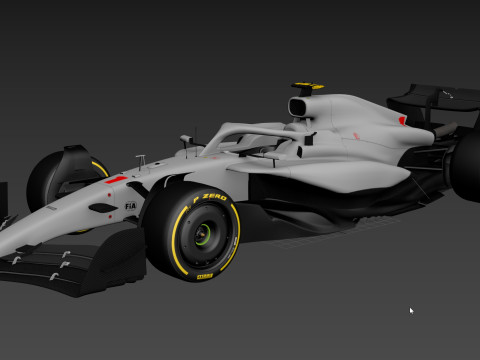 F1 Generic Car 2025 Template 3D Model
