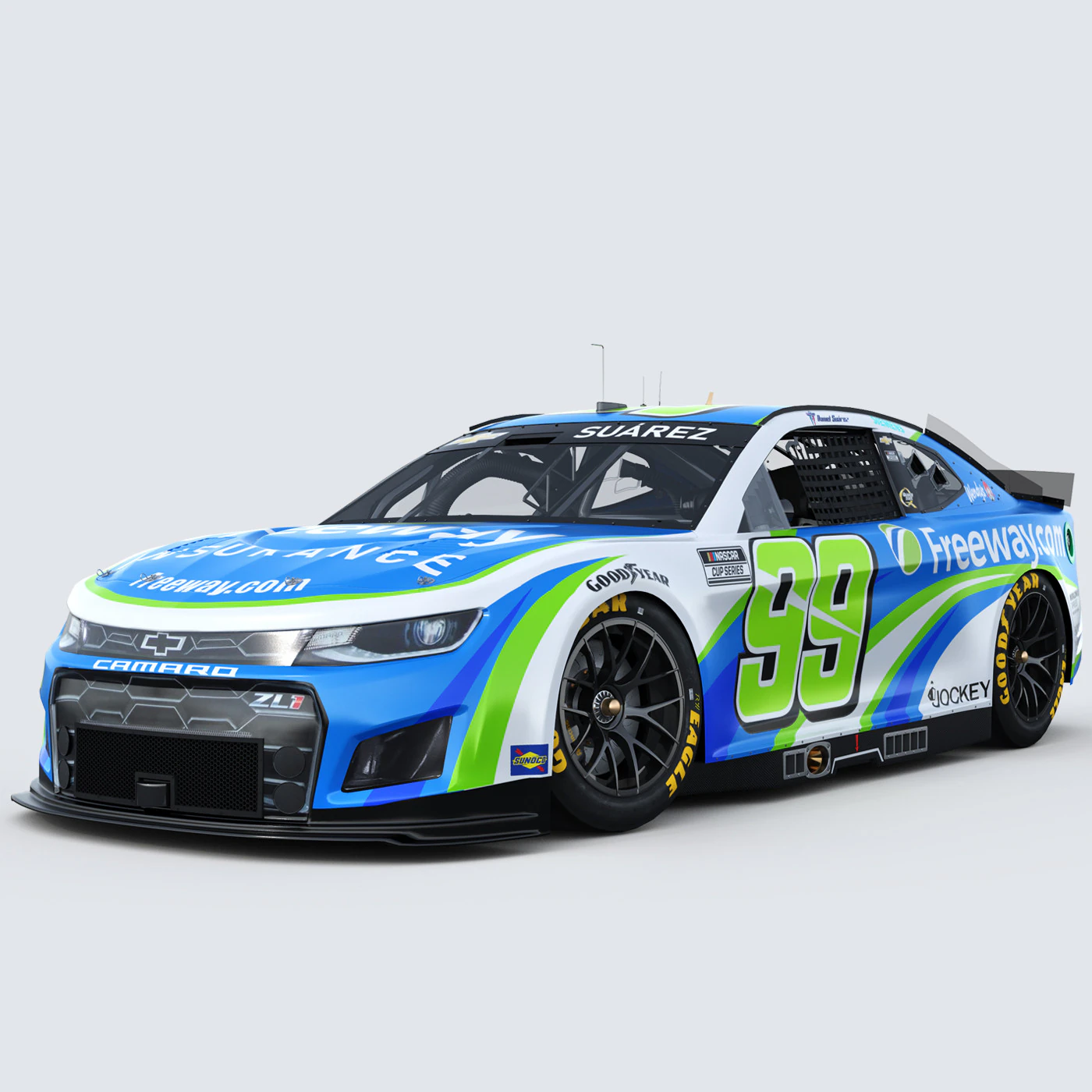 Chevrolet Camaro Nascar Daniel Suarez 99 2025 3D Model .c4d .max .obj .3ds .fbx .stl .blend 