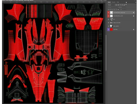 Indycar Road version Template to livery 2025 3D Model